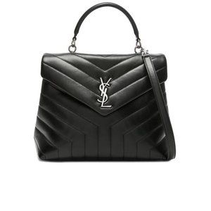 YSL Loulou Top Handle Black Leather Shoulder